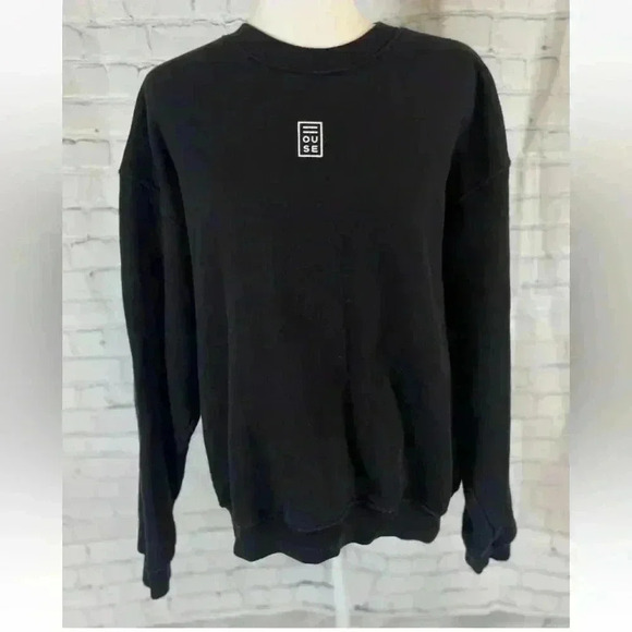 HOUSE iD Pullover Black Crewneck Sweatshirt Adult Size S oversized relaxed urban - Picture 5 of 16